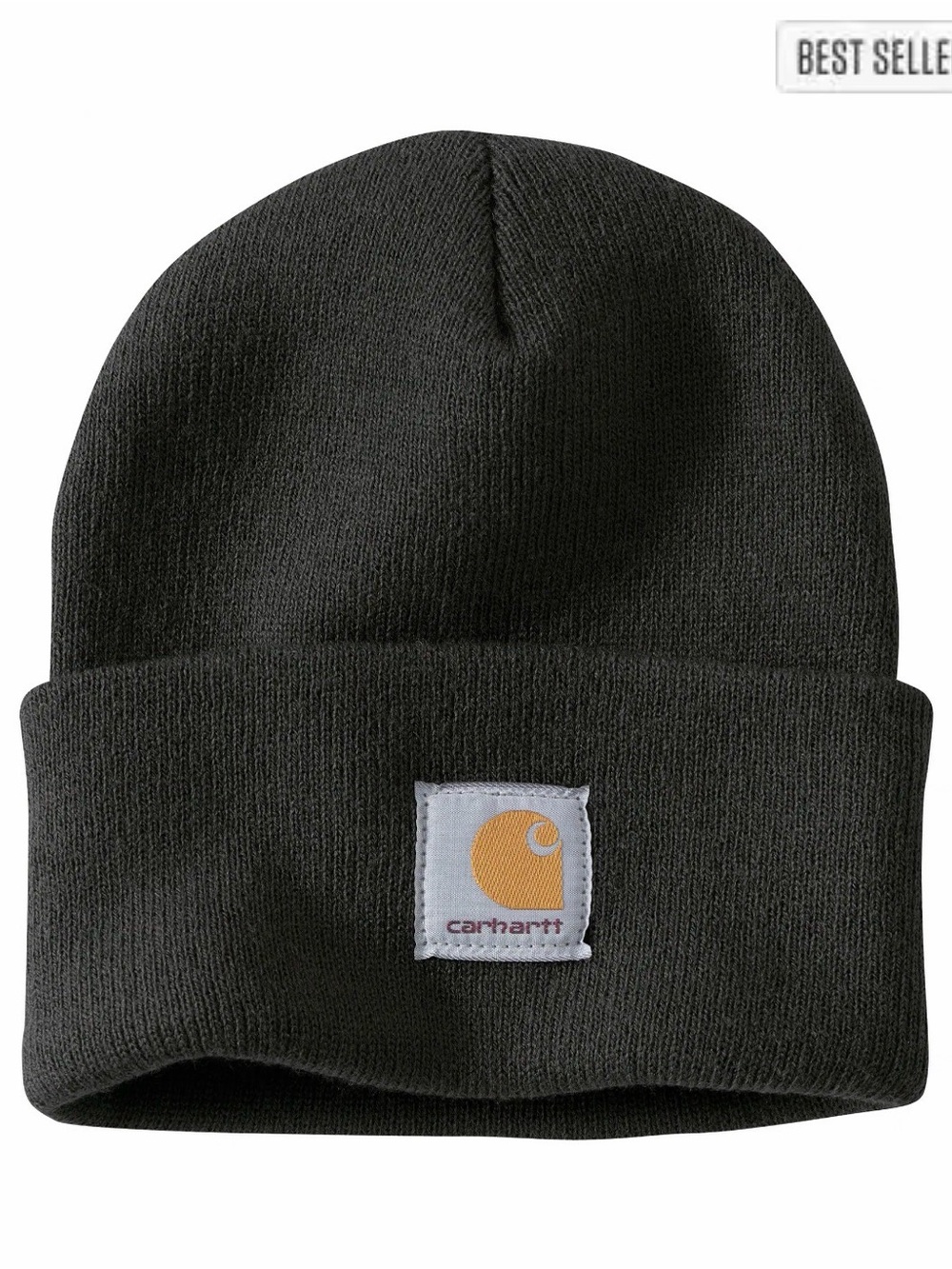 Carhartt iconic watch A18 beanie new with tags black osfa NWT logo front